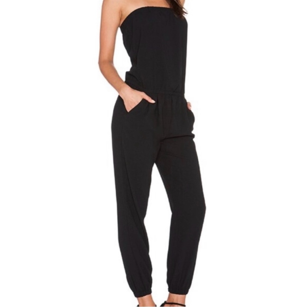 Joie Navy Strapless Jumpsuit Fairley - Size M
